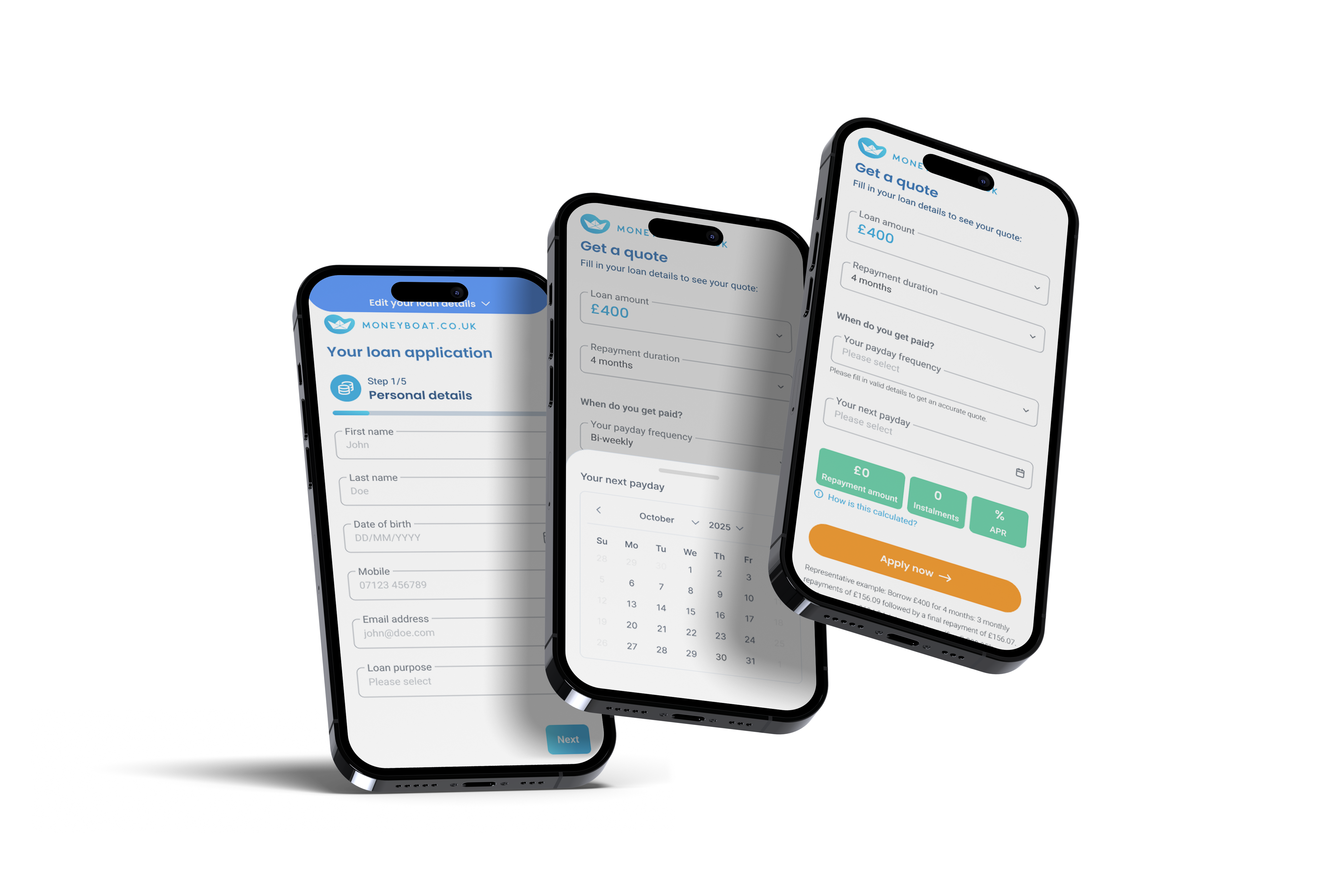Loan Calculator design mockup